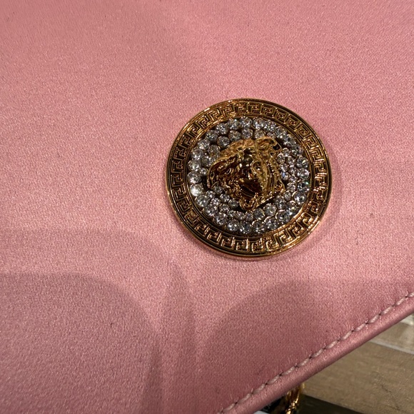Versace crystal Medusa pink satin Clutch Bag - Picture 6 of 6